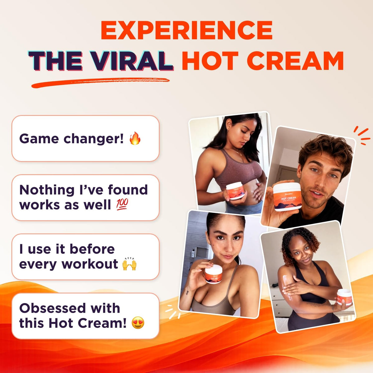 Hot Firming Lotion Sweat Enhancer - Skin Tightening Cream for Stomach Fat and Cellulite - Sweat Cream for Better Workout Results - Long Lasting Moisturizing Pre and Post Workout Massage Lotion