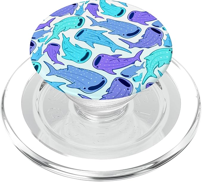 Cute Shark Whale Fish Animal Cool Aquatic Pattern PopSockets Adhesive PopGrip