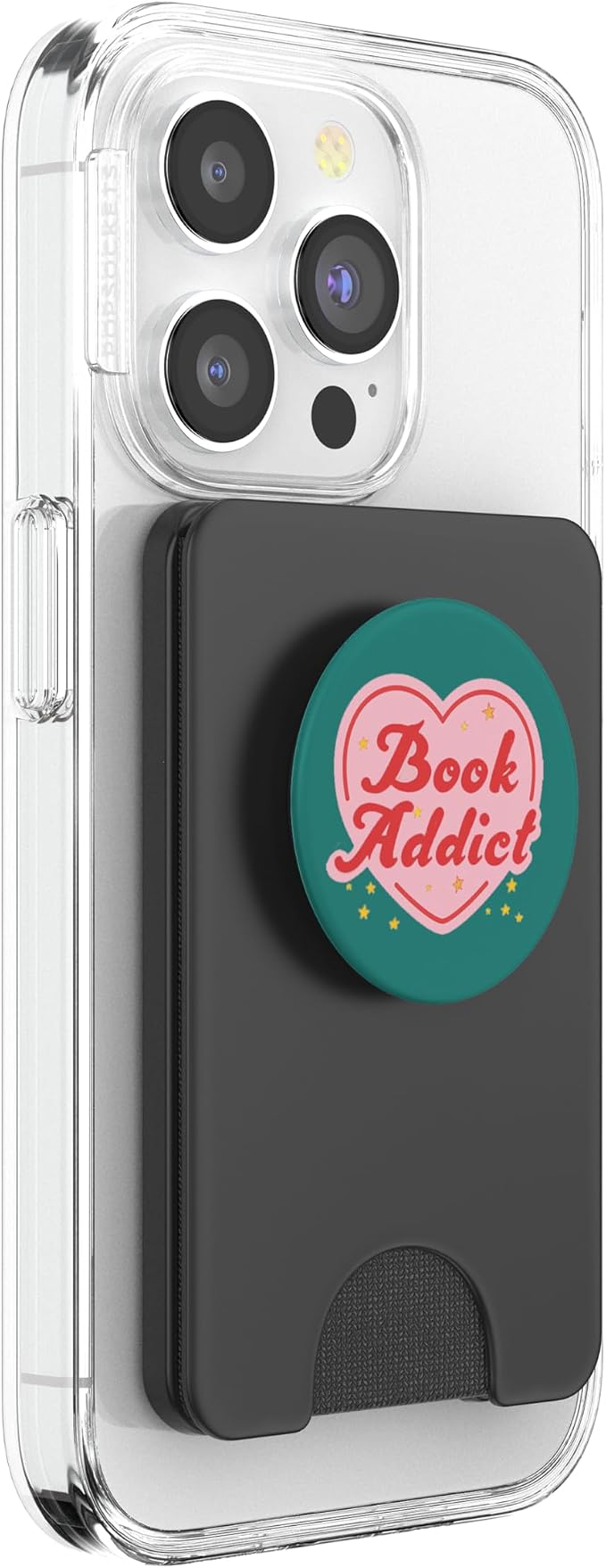 Book Addict Heart Booktrovert Bookish Reading Librarian PopSockets Adhesive PopGrip