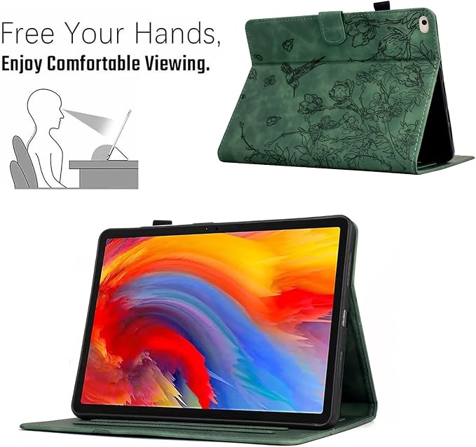 Case for iPad 9th/8th/7th Generation iPad 10.2 Case (2021/2020/2019 Model iPad 9/8/7 Case) PU Leather Folio Folding Stand Cover for iPad 10.2 inch Auto Wake/Sleep Hummingbird