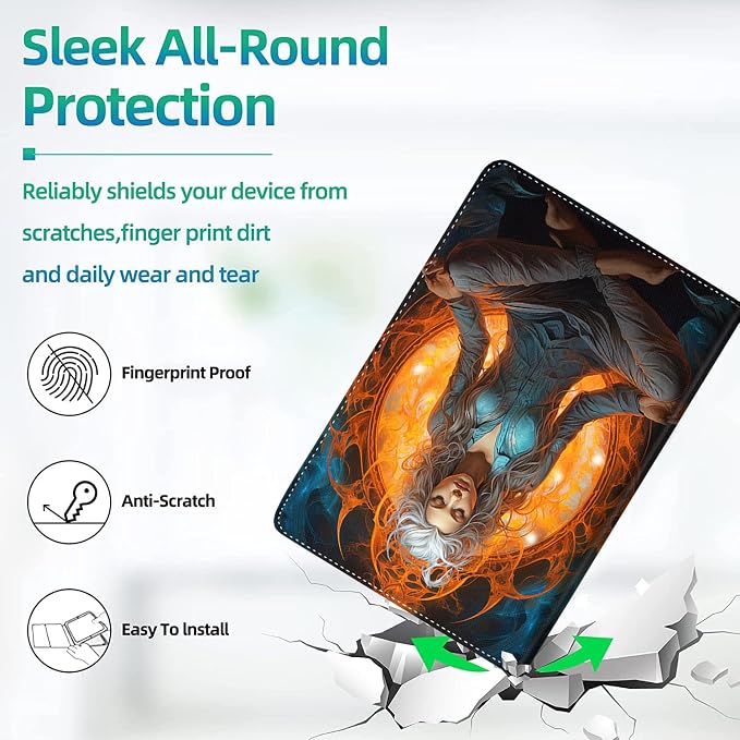 Case for iPad (A16) 11th Generation 11 Inch (2025) for iPad 10th Generation 10.9 Inch (2022) Slim Folding Stand Cover with Auto Wake/Sleep Watercolor Sea Turtle