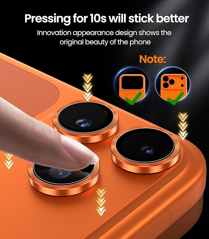 iGluz 2 Pack Anti-Reflection Camera Lens Protector for iPhone 17/16/16 Plus [98% Transmittance][1-Step Installation][Strong Adsorption] 9H Shatterproof Tempered Glass-Black