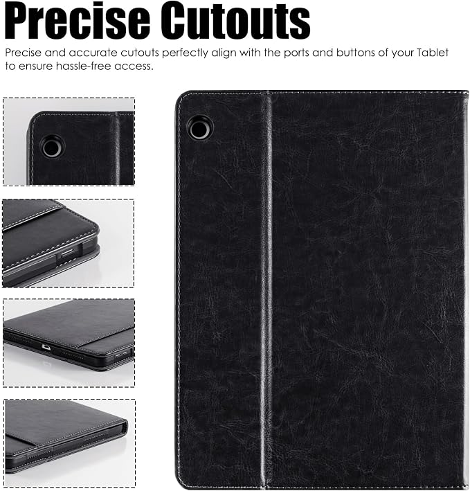 Stand Case for Wacom Movinkpad 11 Tablet Black | PU Leather Protective Coverwith Pen Holder &amp Pocket/Hand Strap Multiple-angles Viewing StandSoft TPU Back Shell