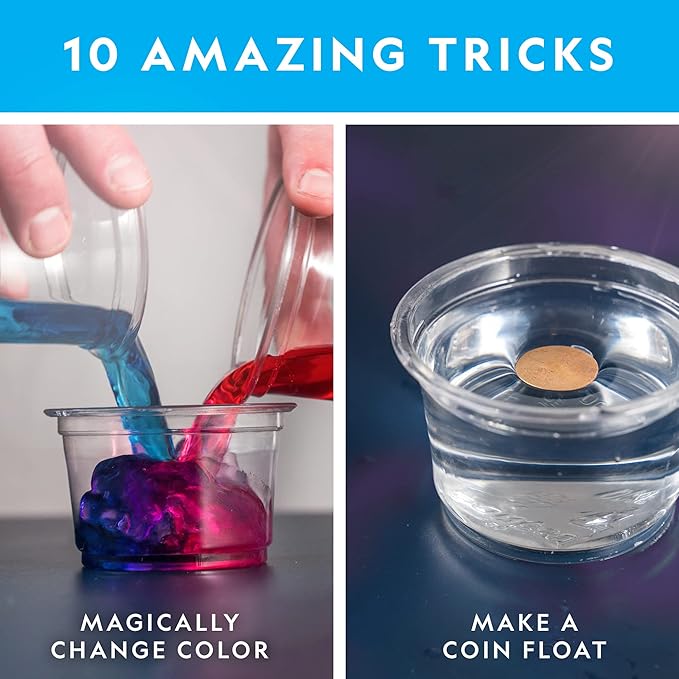 Blue Marble National Geographic Magic Chemistry Set – Science Kit for Kids with 10 Amazing Magic Tricks, STEM Projects and Science Experiments, Science Toys, Great Gift for Boys and Girls 8-12