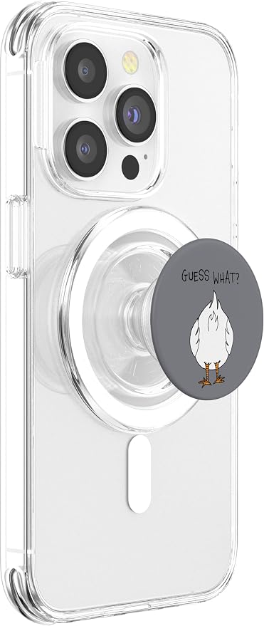 Funny Corny Dad Joke design Guess What Chicken Butt PopSockets Swappable PopGrip