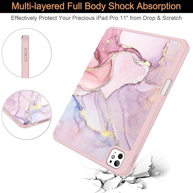 Soke Case for iPad Pro 11 Inch (M5 2025/M4 2024) - Book Black | Built-in Apple Pencil Slot Auto Sleep/Wake Lightweight Protective Cover