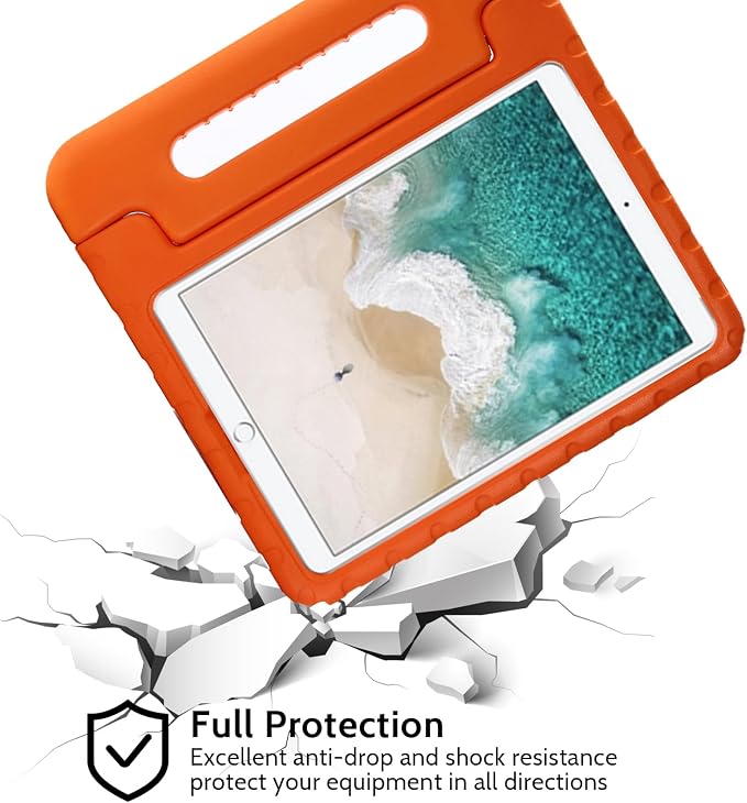 Dteck Kids Case for iPad 10.2 - Shockproof Rugged EVA Handle Stand Child Proof Case for iPad 9/8/7 Generation Black