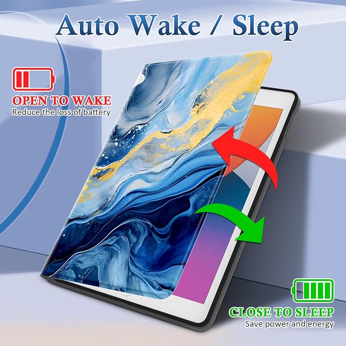 Case for iPad 9th/8th/7th Generation 2021/2020/2019 10.2 inch with Pencil Holder/Multi-Angle Stand Folio Auto Wake/Sleep Cover for iPad 9 8 7 Gen 10.2 (Notebook Black)