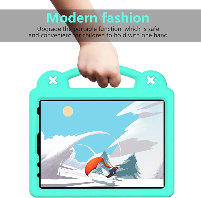 YRH Kids Case for iPad A18 (2026) Gen 12 / for iPad A16 (2025) with Strap Handle Stand EVA Shockproof Cover for iPad 12th Generation 11'' Blue