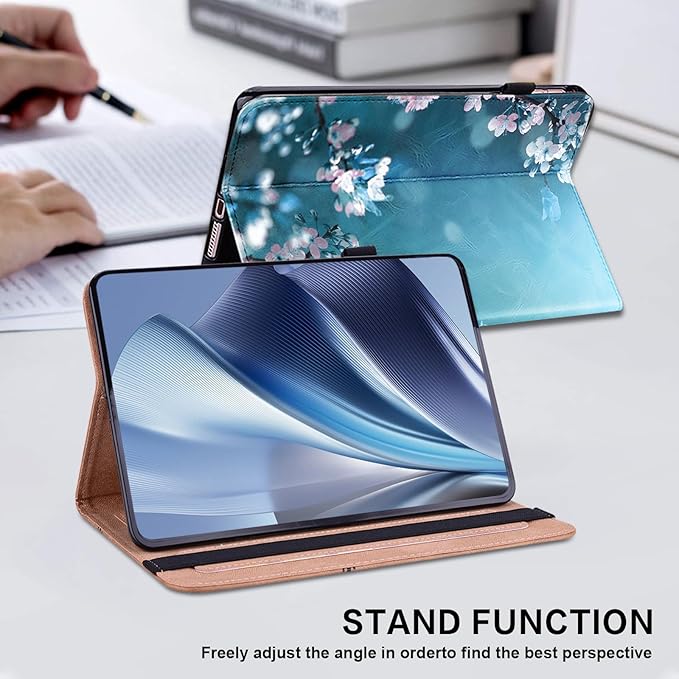 Case for iPad (A16) 11th Generation 11 Inch 2025 iPad 10th Generation 10.9 inch 2022 Auto Wake/Sleep Pencil Holder Flip Wallet Leather Cover Bicolor Marble