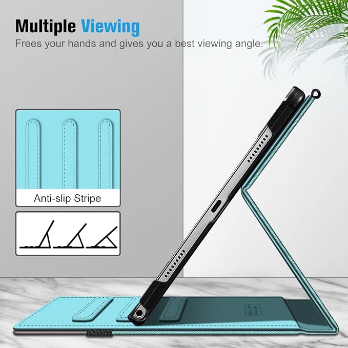 Fintie Multi-Angle Viewing Case for Samsung Galaxy Tab A8 10.5 Inch 2022 | Front Card Pocket Smart Stand Back Cover Auto Wake/Sleep Black
