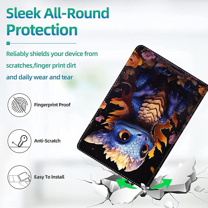 Case for iPad (A16) 11th Generation 11 Inch (2025) for iPad 10th Generation 10.9 Inch (2022) Slim Folding Stand Cover with Auto Wake/Sleep Watercolor Sea Turtle