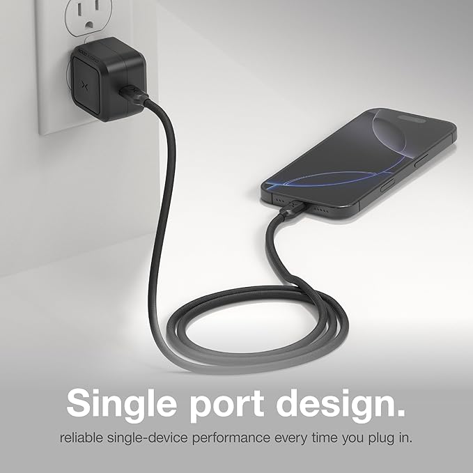 NOCO XGrid X30: 30W USB-C Charger – Single Port GaN Power Adapter with PD 3.0, QC 4.0+, and PPS – Fast Charging with Smart Power Distribution – Foldable Wall Plug, UL Listed