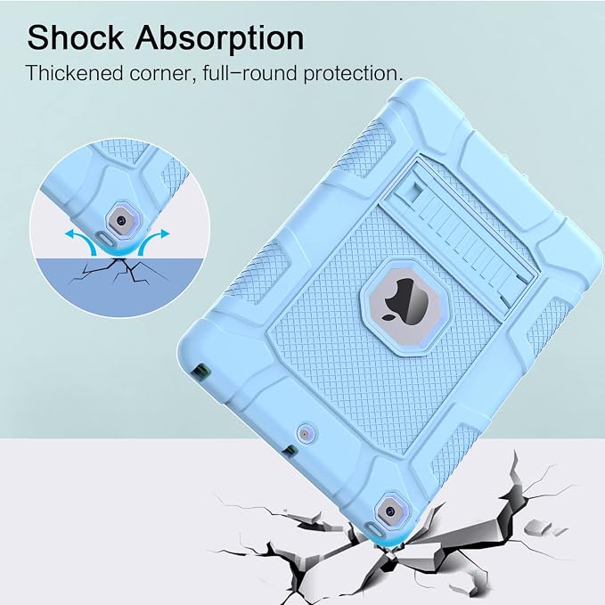 Azzsy Case for iPad 9th Generation/iPad 8th Generation/iPad 7th Generation (10.2 Inch 2021/2020/2019 Model) Heavy Duty Shockproof Rugged Protective Case for iPad 10.2 inch Alpine Green
