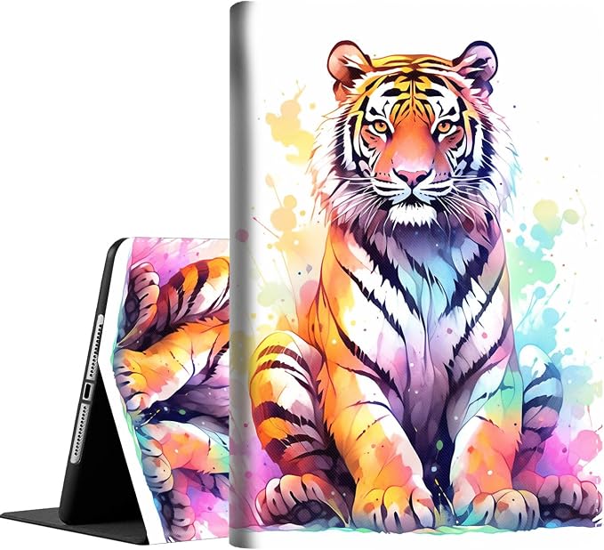 Case for iPad (A16) 11th Generation 11 Inch (2025) for iPad 10th Generation 10.9 Inch (2022) Slim Folding Stand Cover with Auto Wake/Sleep Watercolor Sea Turtle