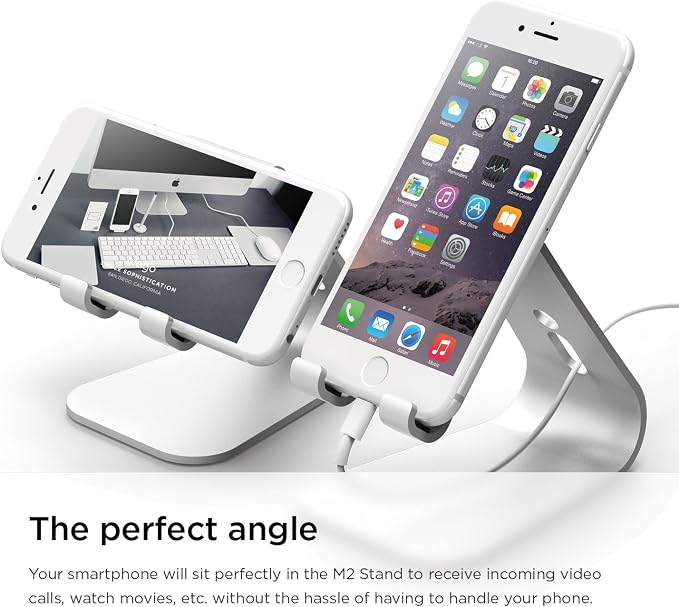 elago M2 Stand for All iPhones and Galaxy Smartphones (Angled Support for FaceTime) (Black)