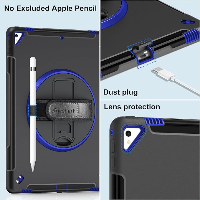Miesherk Case for iPad Pro 12.9 2nd Gen 2017 &amp 2015 1st Gen Black
