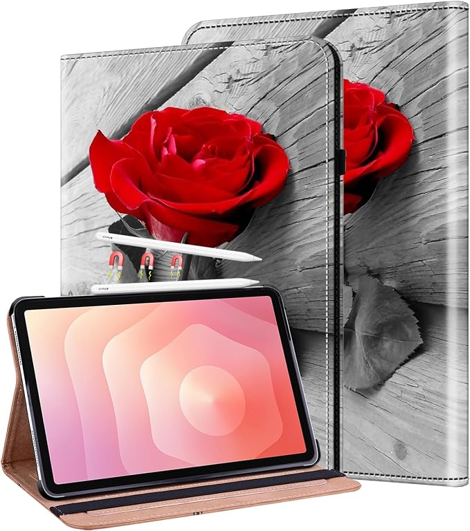 Case for Samsung Galaxy Tab A 10.1 2019 Model SM-T510/T515/T517 Stylus Holder Flip Wallet Leather Shockproof Cover for Galaxy Tab A SM-T510 Case Bicolor Marble