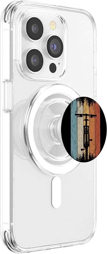 80s Retro Frontal MTB Bicycle Cycling Mountain Biking PopSockets Adhesive PopGrip