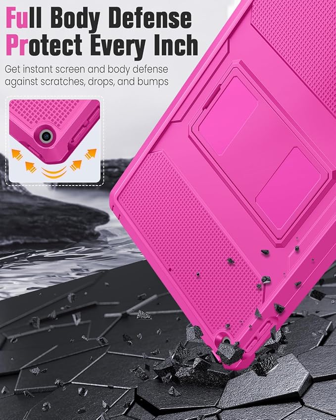MoKo Shockproof Case Fit 2018/2017 iPad 9.7 6th/5th Generation Black | Heavy Duty Shockproof Full Body Rugged Hybrid Cover with Built-in Screen Protector for Apple iPad 9.7 Inch 2018/2017