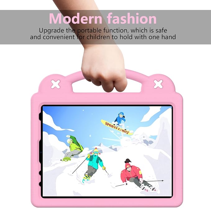 YRH Kids Case for iPad A18 (2026) Gen 12 / for iPad A16 (2025) with Strap Handle Stand EVA Shockproof Cover for iPad 12th Generation 11'' Blue