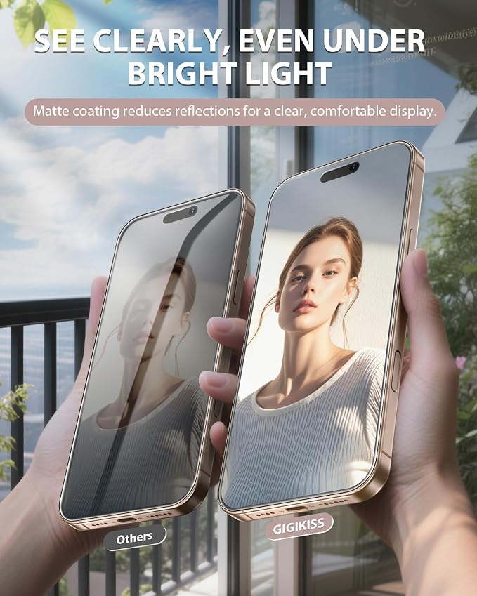 GIGIKISS 3 Pack Privacy Screen Protector for iPhone 14 Pro Max（2022 6.7） 9H+ Hardness Shatterproof Full Edge Coverage Case Friendly Anti-Spy &amp Scratch Resistant.