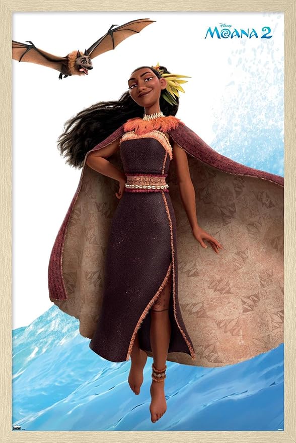 Trends International Disney Moana 2 - Matangi Wall Poster, 34L x 22.4W, Blonde Framed Version