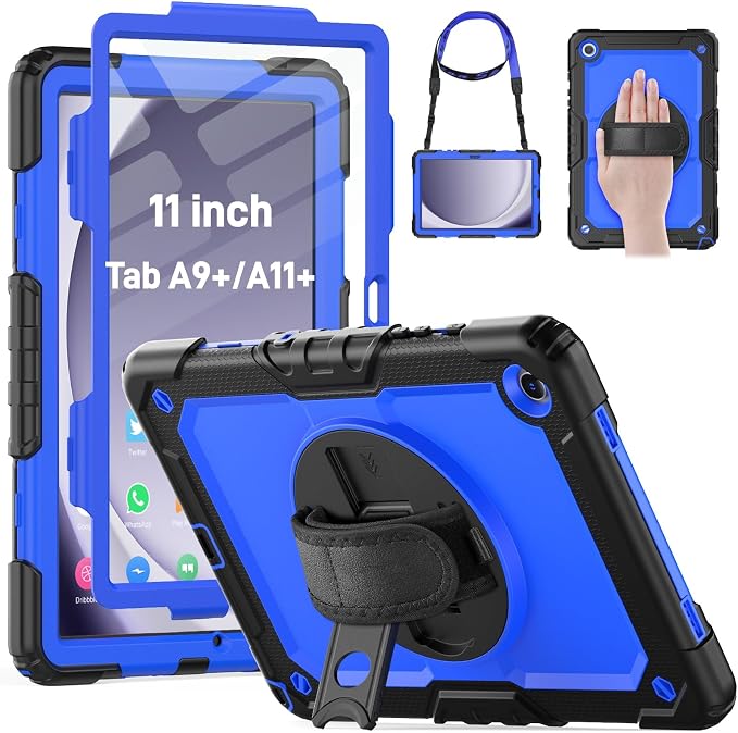 HXCASEAC Case for Samsung Galaxy Tab S6 Lite 10.4 inch Protective with Screen Protector/Hand Strap/S Pen Holder Shockproof S6 Lite Tablet Case 2024/2022/2020 SM-P610 SM-P613 SM-P620 - Black