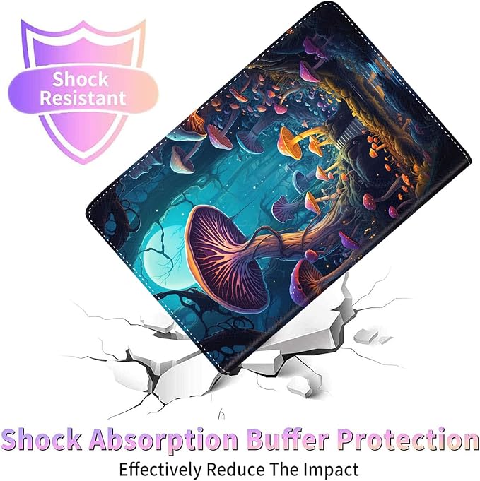 Case for Galaxy Tab A9 Plus ， Auto Sleep/Wake Multi-Angle Viewing Slim Folio Stand Cover for Samsung Galaxy Tab A9+/A9 Plus 11 Inch 2023 (SM-X210/X216/X218) Magic Mushrooms Fungus