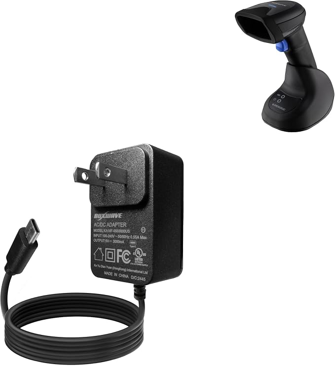 BoxWave Charger Compatible with Datalogic QuickScan QBT2500 - Wall Charger Direct (15W) Rapid Charge Your Device with Built-in 3ft Cable
