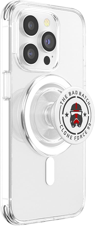 Star Wars: Bad Batch Clone Force 99 Helmet Red &amp Grey PopSockets Adhesive PopGrip