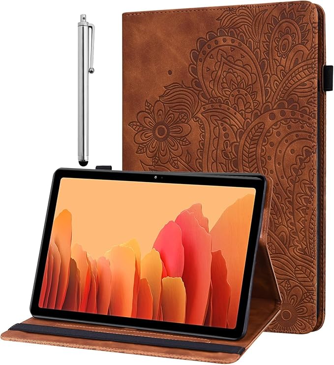 ALILANG Tablet Case for Samsung Galaxy Tab S2 9.7 inch (SM-T813/T815 /T819) with Stylus Multiple Viewing Angles Premium PU Leather Stand Cover Galaxy Tab S2 9.7 Case-Brown