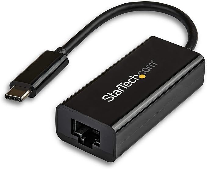 StarTech.com USB-C to Gigabit Ethernet Adapter, Thunderbolt 3 /4 Compatible, RJ45 LAN Network Converter, Windows & Mac