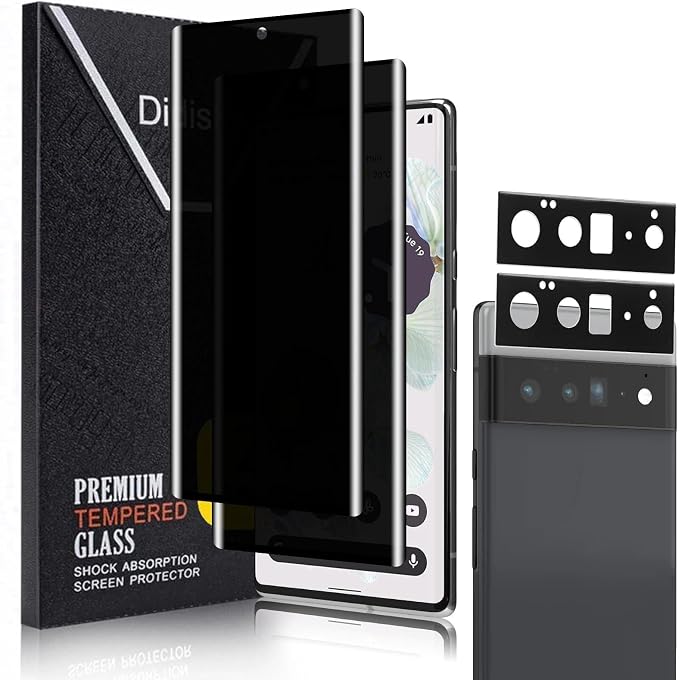 Didisky Screen Protector for Oneplus 9 Pro 3 Pack Tempered Glass Film with 2 Pack Camera Lens Protector Easy to UseScratch-Resistant9H Hardness3D Curved Full Coverage