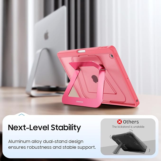 Fintie Shockproof Case for iPad 9th / 8th / 7th Generation 10.2 Inch | Slim Frosted Hard Back Cover Multi-Angle Viewing Built-in Kickstand &amp Pencil Holder Anti-Scratch Black