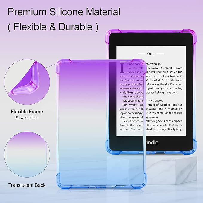 Clear Case for All-New Amazon Kindle Fire Max 11 Tablet (13th Generation 2023 Release) 11 Slim Lightweight Shell Transparent Soft TPU Back Shockproof Crystal Reinforced Corner Cover Clear