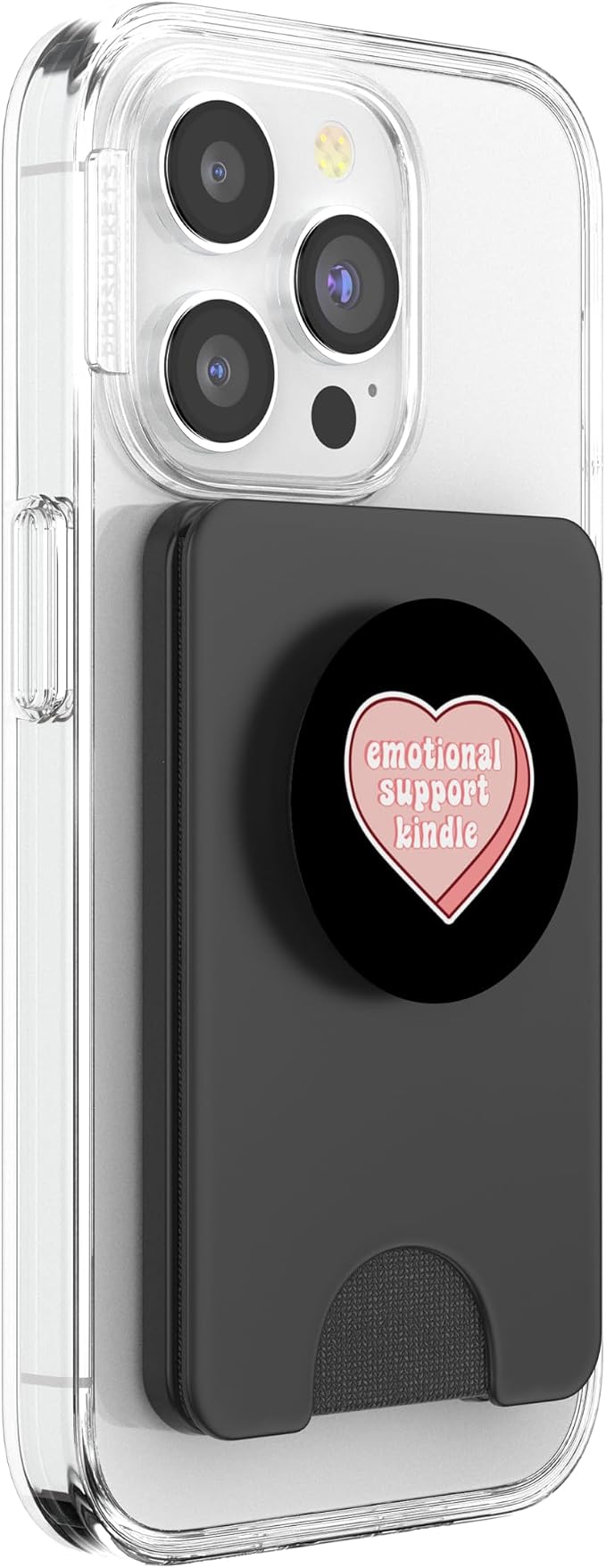Emotional Support Kindle Pink Heart PopSockets PopGrip for MagSafe