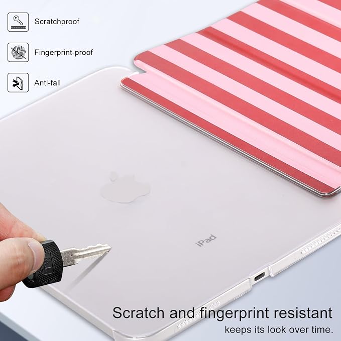 case for ipad 11th Generation11 Inch 2025 (A16 Chip) &amp 10th Gen 10.9 Inch 2022 - Slim Scratch-Resistant Hard PC Translucent Back Shell Smart Cover Wake/Sleep FunctionBlack Bow