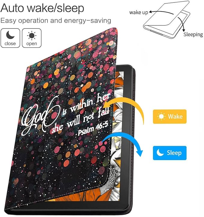 Case for Samsung Galaxy Tab A 8.0 2019 (SM-T290/T295/T297) Slim Lightweight PU Leather Stand Cover with Auto Wake/Sleep for Galaxy Tab A 8.0 Inch Abstract Watercolor Art Dogs