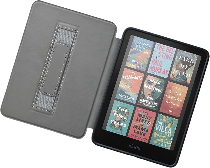Case for Kindle Paperwhite 12th Gen 2024. Kindle Colorsoft Signature Edition Lightweight PU Leather Protective Cover with Auto Sleep/Wake Hand Strap Baseball