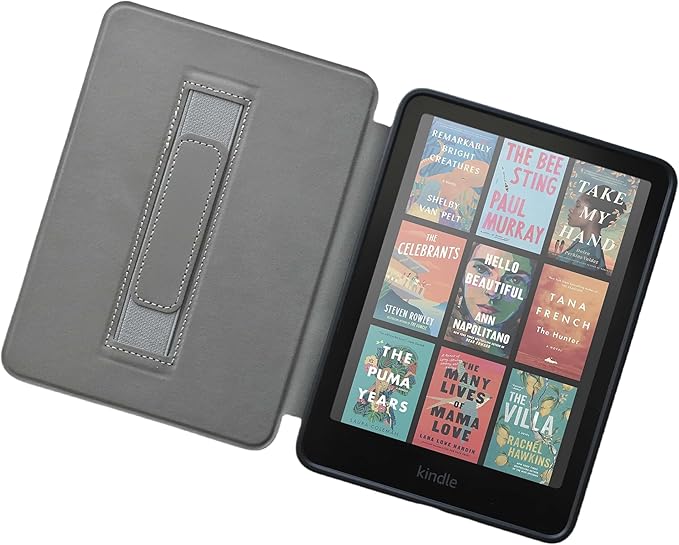 Case for Kindle Paperwhite 12th Gen 2024. Kindle Colorsoft Signature Edition Lightweight PU Leather Protective Cover with Auto Sleep/Wake Hand Strap Baseball