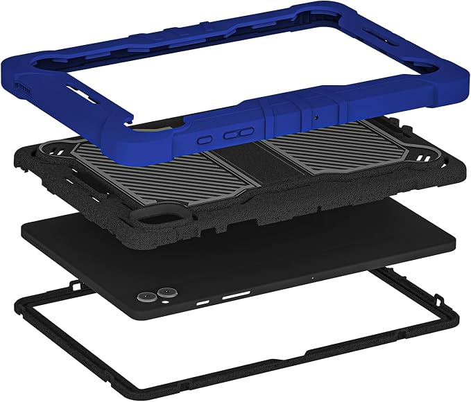 TJS Compatible with Boost Celero 5G Tab Tough Tablet Case (Black) | Strong Kickstand Hybrid Case Cover for Celero 5G Tab