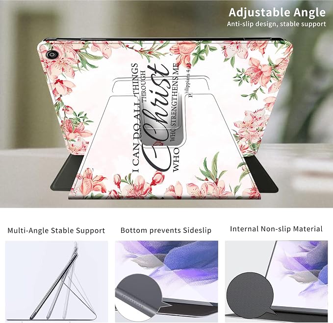 Case for Samsung Galaxy Tab A9 8.7-Inch 2023360 Degree Rotating Multi-Angle Viewing Protective Cover with Auto Sleep/Wake-Blue Butterfly