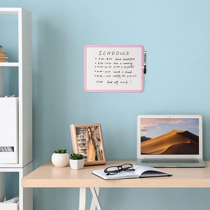 Mr. Pen- Dry Erase Board, 14” x 11” with a Black Dry Erase Marker, Small Mini White Board for Students