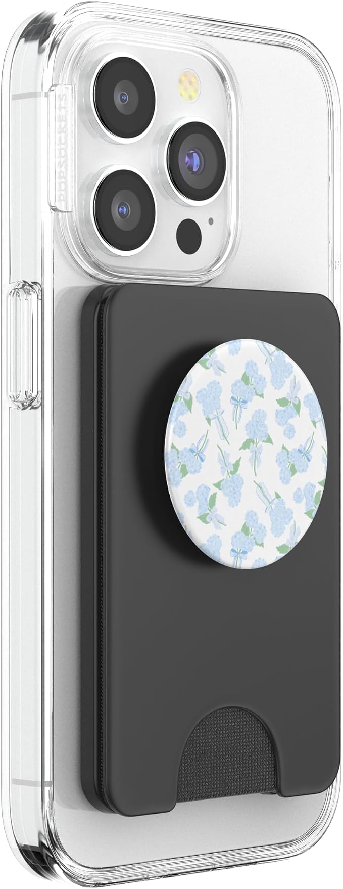 Preppy Coquette Hydrangeas and Bows in Pastel Blue PopSockets PopGrip for MagSafe
