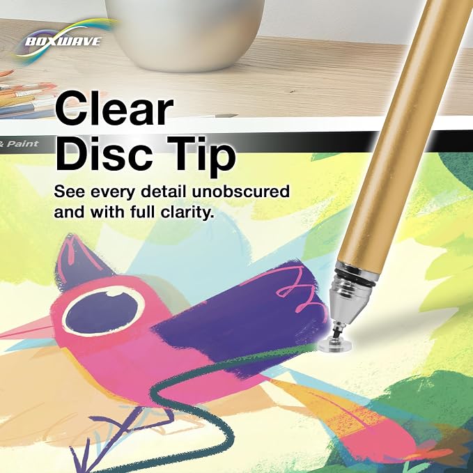 BoxWave Stylus Pen Compatible with Boogie Board VersaTiles Memo Board - FineTouch Capacitive Stylus Super Precise Stylus Pen - Champagne Gold