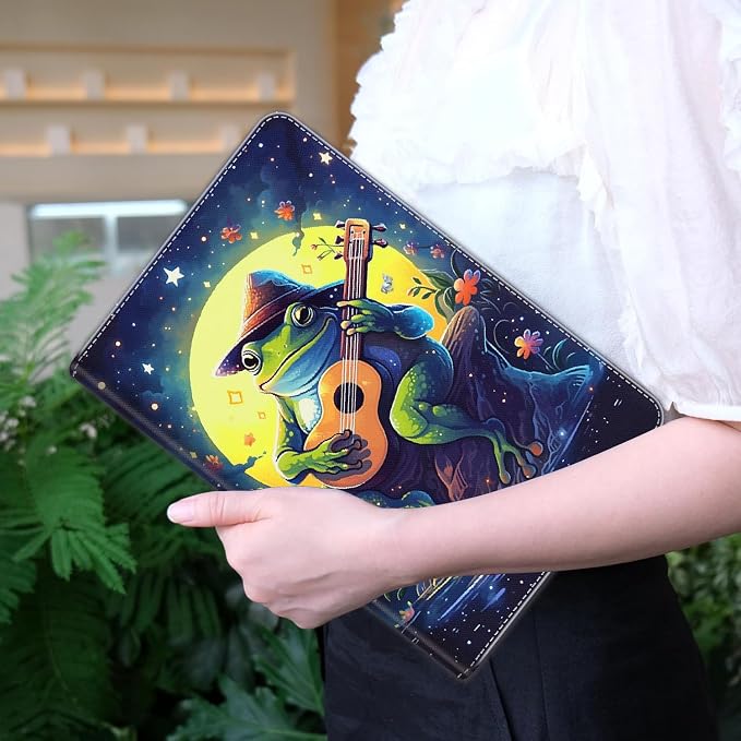 Case for iPad Pro 11 Inch 2022/2021/2020/2018 iPad Air 5th / 4th Gene 10.9 Inch (2022/2020) - Slim Fit Standing Cover with Auto Sleep/Wake，Astronaut Guitar
