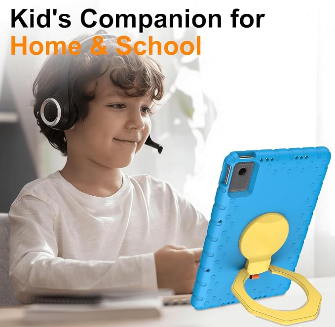 for Lenovo Idea Tab Plus Case 12.1 2025 with 360° Rotating Stand Handle and Pencil Holder New EVA Shockproof Cover for Kids Adults Home School Office Outdoor Black