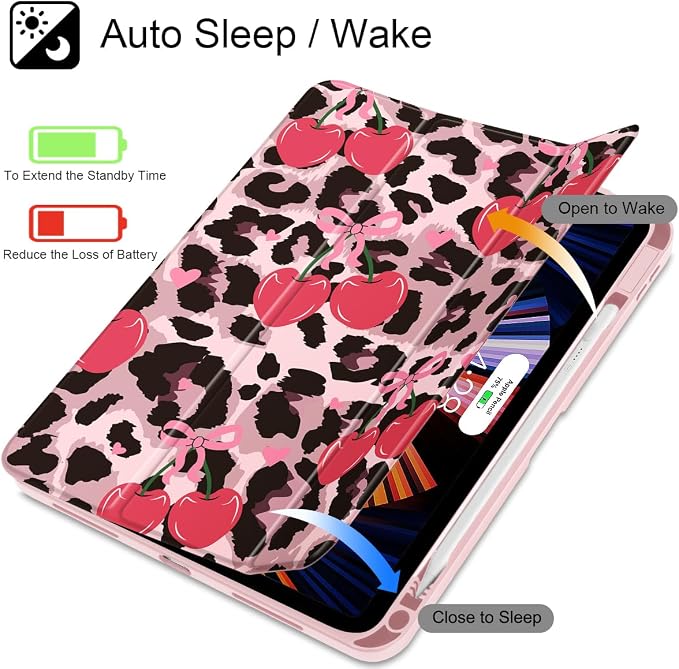 Mektron Case for 2026 iPad Air 11 inch M4 8th (M3 2025 7th /M2 2024 6th) Compatible with iPad Air 10.9 (2022 5th Gen /2020 4th Gen) Shockproof Clear Shell Blue Bows &amp Flowers
