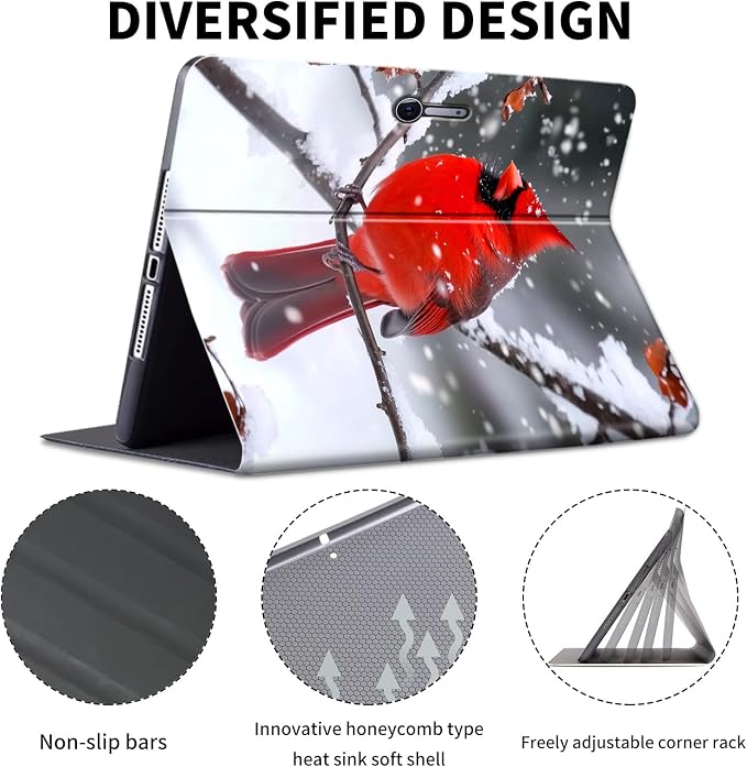 Case for Microsoft Surface Pro 11/10 / 9 13 InchPU Leather Cute Slim Folio Adjustable Stand Cover Case for Surface Pro 11th Edition AIAutumn Red Forest